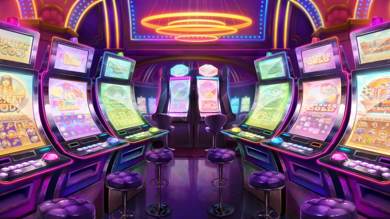 Colorful slot machines and casino-style games gallery